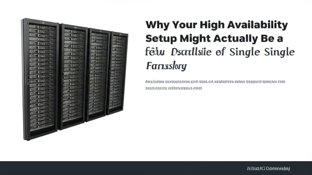 Why Your High Availability Setup Might Actually Be a Single Point of Failure